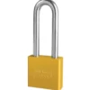 2in (51mm) Yellow Solid Aluminum Rekeyable Pin Tumbler Padlock with 3in (76mm) Shackle