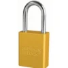 1-1/2in (38mm) Yellow Solid Aluminum Small Format Interchangeable Core Padlock with 1-1/2in (38mm) Shackle, Keyed Alike