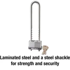 Laminated Steel Padlock, Warded Lock, 1-3/4 in Wide
