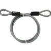 Looped End Braided Steel Cable Lock, 6 ft x 3/8 in