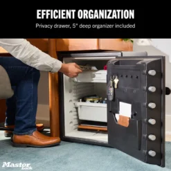 Master Lock Black Premium 2-Hour Fireproof Safe with Digital Keypad, 2.0 cu-ft, STW205GYCML
