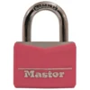 Pink Vinyl Covered Solid Body Padlock, 1-9/16 in Wide