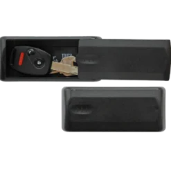 Portable Magnetic Lock Box for Keys, Plastic, 2 in W x 1-3/16 in H
