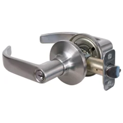 Return Style Lever Storeroom Lock; Satin Nickel, SC1