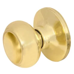 Rusk Style Dummy Knob; Polished Brass