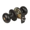 Rusk Style Knob Entry Door Lock; Aged Bronze, KW1