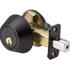 Single Cylinder Deadbolt; Aged Bronze