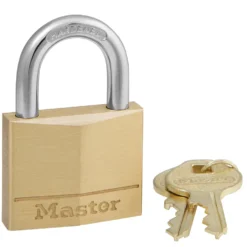 Solid Brass Padlock, 1-9/16 in Wide