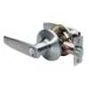 Straight Style Lever Entry Door Lock; Satin Nickel, SC1