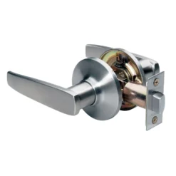 Straight Style Lever Passage Door Lock; Satin Nickel