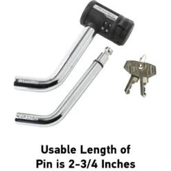 Swivel Head Receiver Hitch Lock - Fits 1/2 in and 5/8 in Receivers