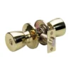 Tulip Style Knob Entry Door Lock; Polished Brass, KW1