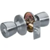 Tulip Style Knob Entry Door Lock; Satin Nickel, WK2