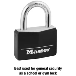 Vinyl-Covered Solid Body Padlock, 1-9/16 in Wide