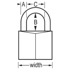 Vinyl Covered Solid Body Padlock, 3/4 in Wide, 2-Pack