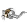 Wave Style Lever Entry Door Lock; Satin Nickel, WR3/5