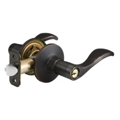 Wave Style Lever Entry Door Lock; Aged Bronze, WK2